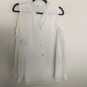 White Calvin Klein blouse size L